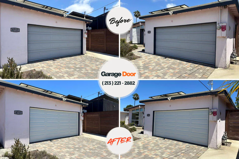 Before and after: garage door repair Suquamish, WA